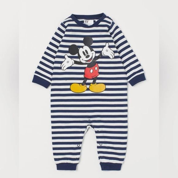 H&M x Disney Mickey Onesie, Navy, 0-1 month, NWT​ - Picture 1 of 6
